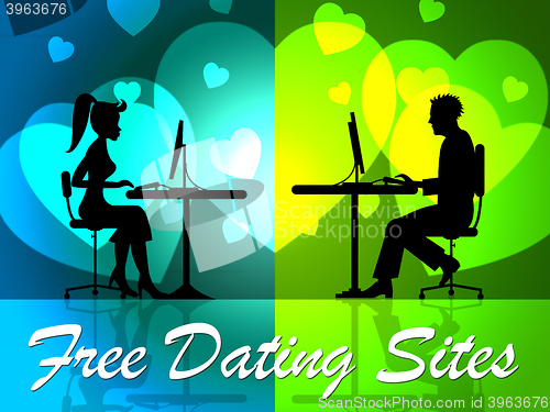 Image of Free Dating Sites Represents No Charge And Date