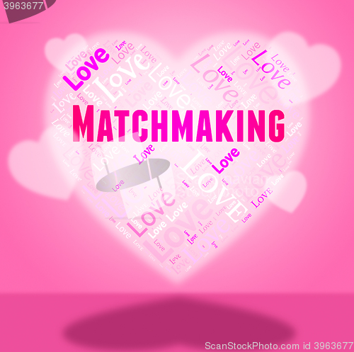 Image of Matchmaking Heart Indicates Blind Date And Cyberlove