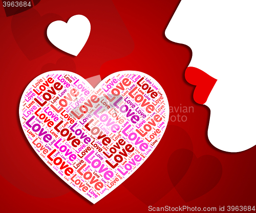 Image of Love Heart Means Affection Romance And Dating