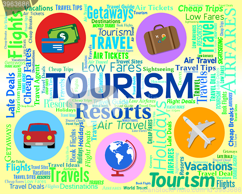 Image of Tourism Word Shows Holiday Visiting And Travels