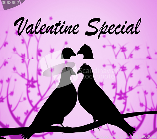 Image of Valentine Special Indicates Valentines Day And Bargains