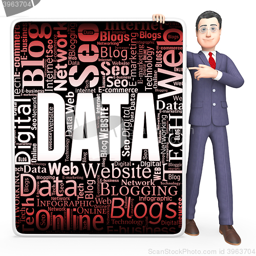 Image of Data Sign Means High Tec And Board