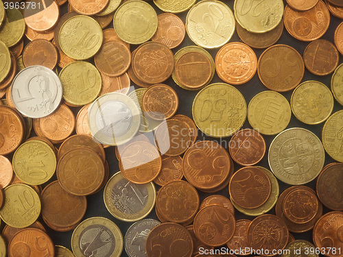 Image of Many Euro coins