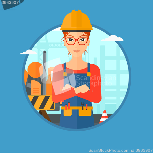 Image of Confident builder with arms crossed.