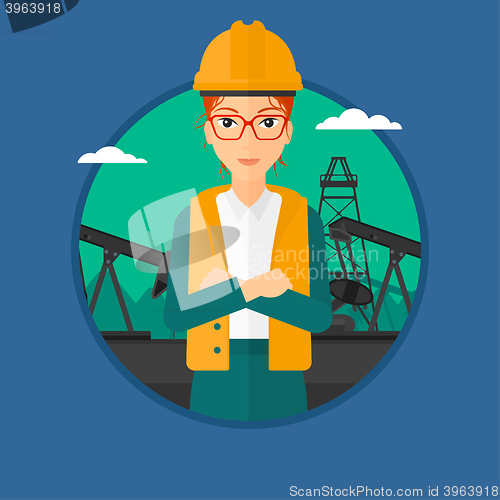 Image of Cnfident oil worker.