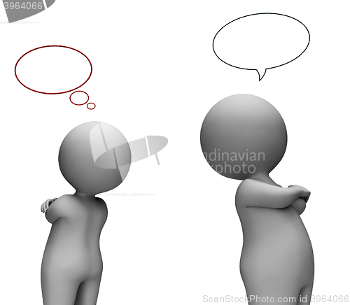 Image of Speech Bubble Means Copy Space And Anger 3d Rendering