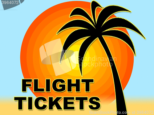 Image of Flight Tickets Means Flights Shop And Plane