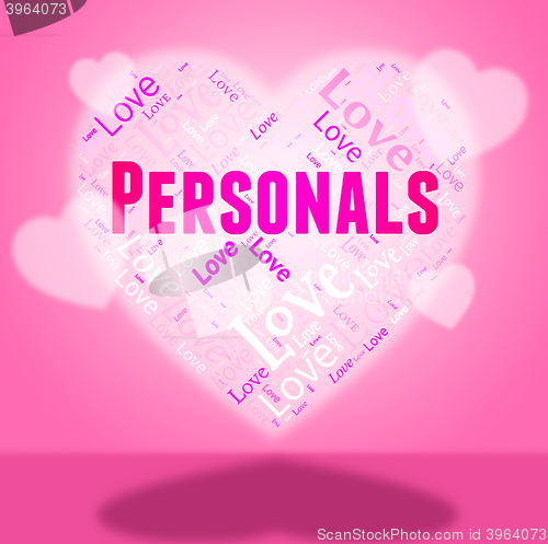 Image of Personals Heart Means In Love And Advertisement
