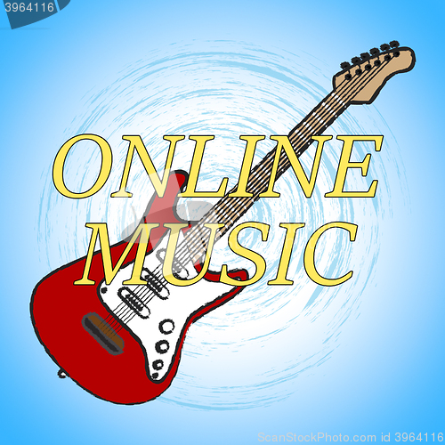 Image of Online Music Indicates Web Site And Internet