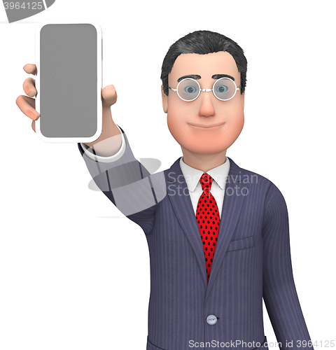 Image of Online Character Indicates World Wide Web And Blank 3d Rendering