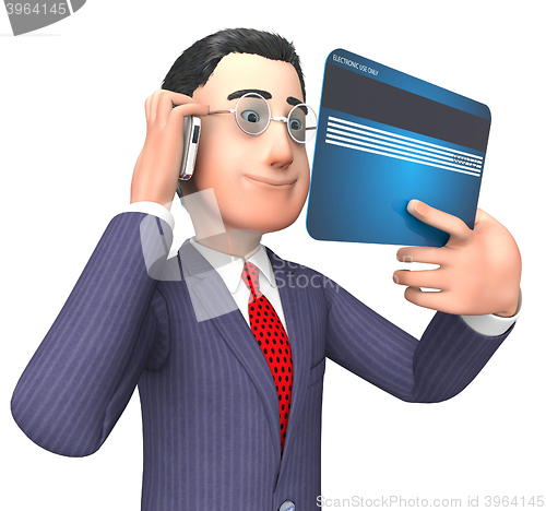 Image of Credit Card Represents Business Person And Buy 3d Rendering