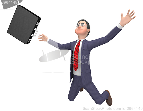 Image of Character Businessman Indicates Render Accident And Fell 3d Rend