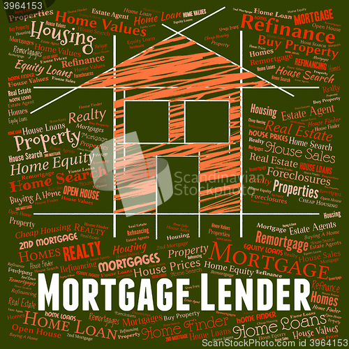 Image of Mortgage Lender Indicates Home Loan And Banking
