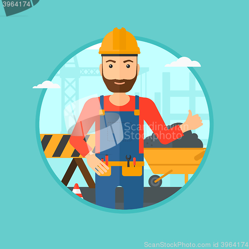 Image of Builder giving thumb up.