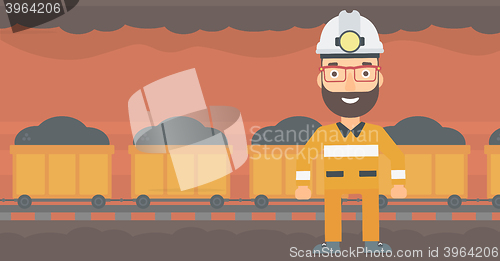 Image of Confident miner in hardhat.