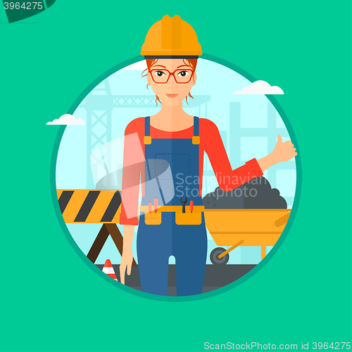 Image of Builder giving thumb up.