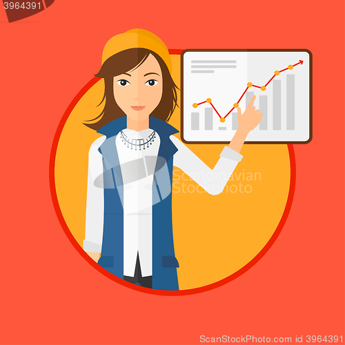 Image of Woman making business presentation.