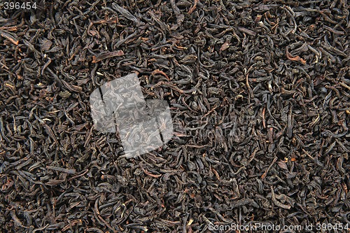 Image of Black tea leaves background