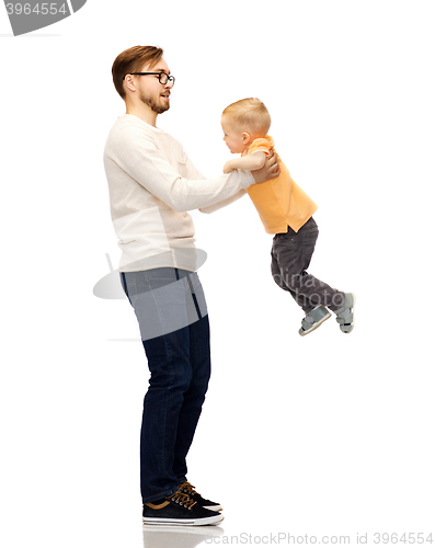 Image of father with son playing and having fun