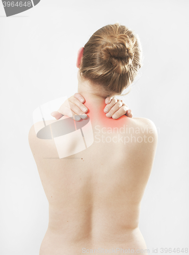 Image of Woman neck pain