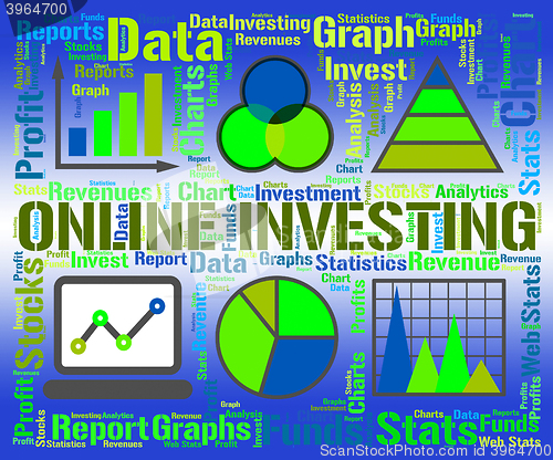 Image of Online Investing Shows Web Site And Diagram