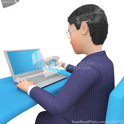 Image of Businessman Character Shows Illustration Executive And Entrepren