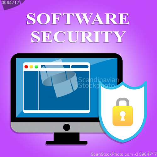 Image of Software Security Indicates Web Site And Application