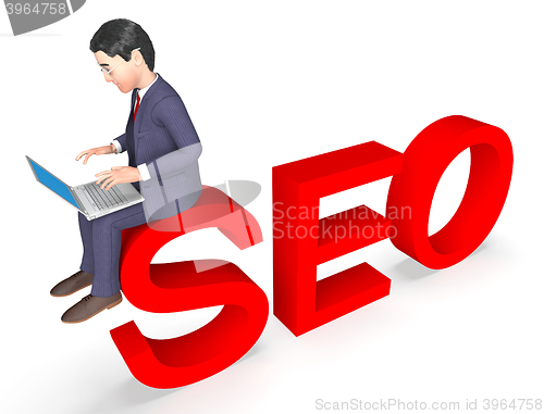 Image of Character Seo Means Business Person And Executive 3d Rendering