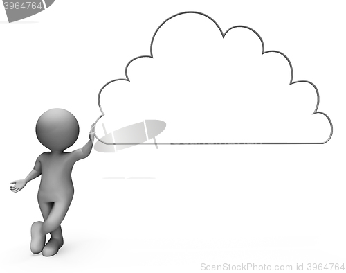 Image of Cloud Copyspace Shows Blank Clouds And Cloudy 3d Rendering