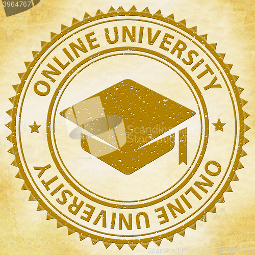 Image of Online University Shows Web Site And Educate