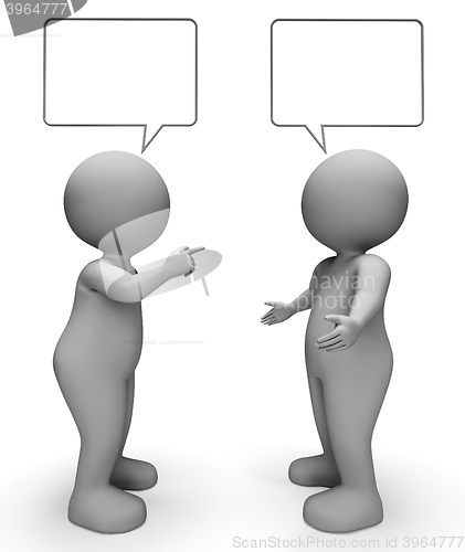 Image of Speech Bubble Indicates Copy Space And Chat 3d Rendering