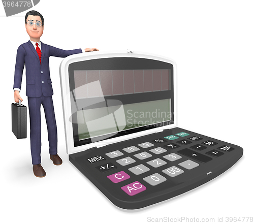 Image of Calculator Businessman Indicates Executive Calculation And Entre