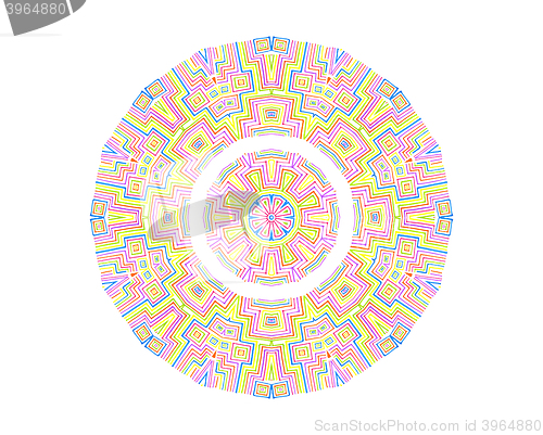 Image of Abstract colorful concentric pattern