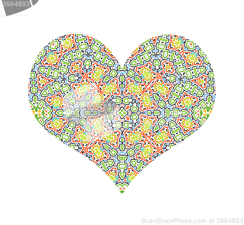 Image of Vector abstract color pattern heart