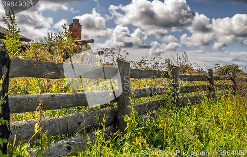 Image of Old rustic wooden fence