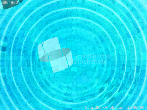 Image of Blue tile background with concentric water ripples