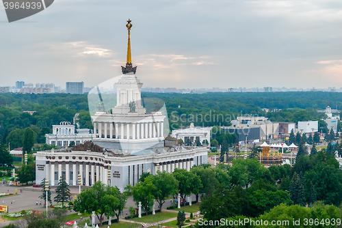 Image of Central Pavilion on VDNH. Moscow. Russia