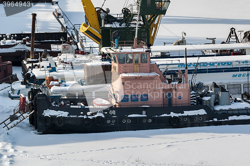 Image of Ships on winter parking