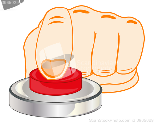 Image of Finger on red button