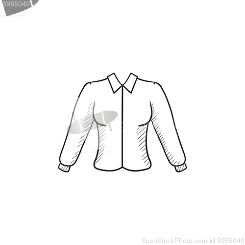 Image of Female blouse sketch icon.