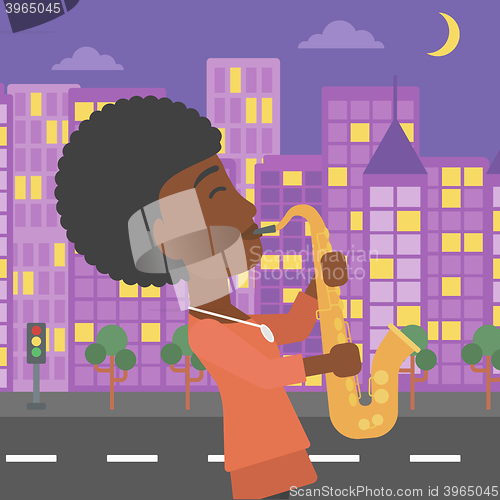 Image of Woman playing saxophone.
