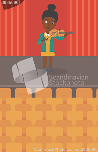 Image of Woman playing violin.