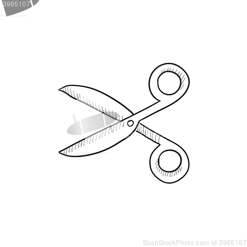 Image of Scissors sketch icon.