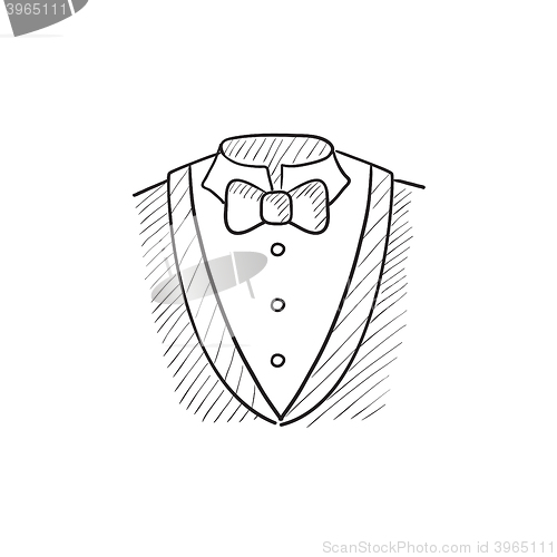 Image of Male suit sketch icon.