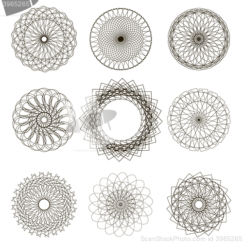 Image of Set of Circle Geometric Ornaments