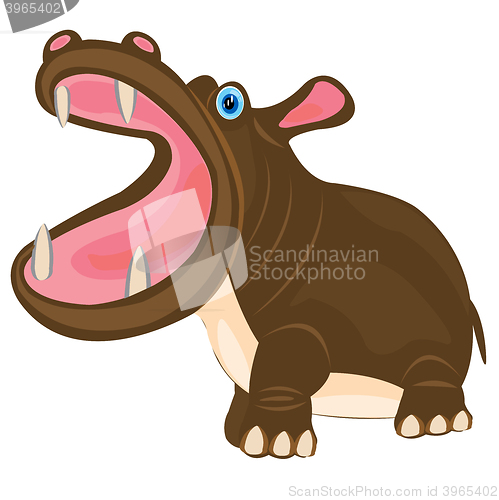 Image of Cartoon animal hippopotamus