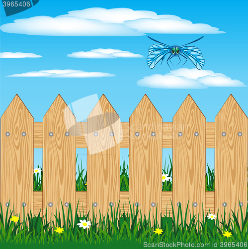 Image of Fence from fresh boards