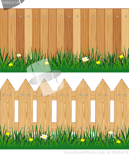 Image of Two fences from tree