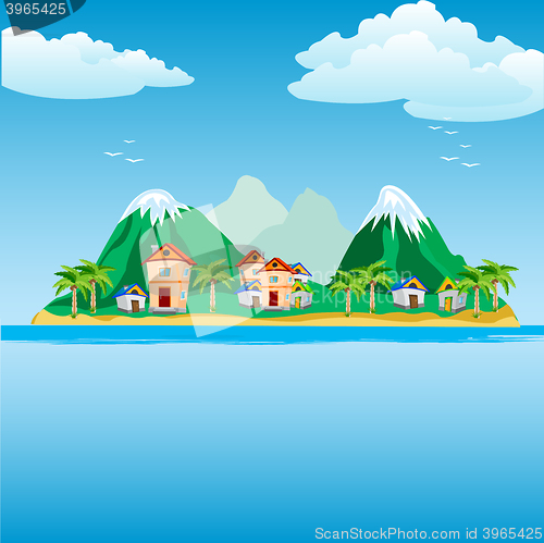 Image of Small island in ocean