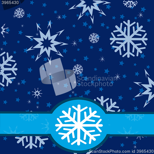 Image of Winter background from snowflake